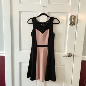 Pink and Black Lacy Dress